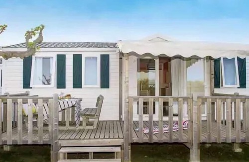 Lancieux House | Camping Le Villeu *** - Cozy 4-room mobile home for 6 people with air conditioning