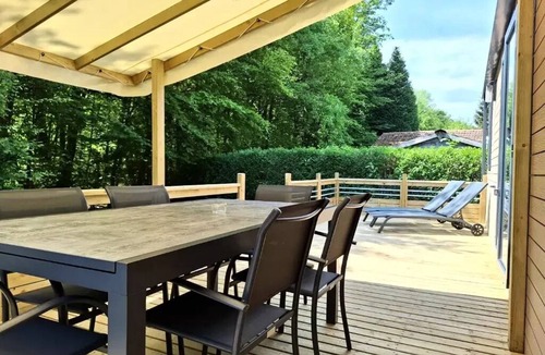 Leval House | Campsite Flower du Lac de la Seigneurie * - Ohara Cottage Garden Side Premium 36m² - 3 bedrooms + Terrace + TV + LV + Forest view 6 people