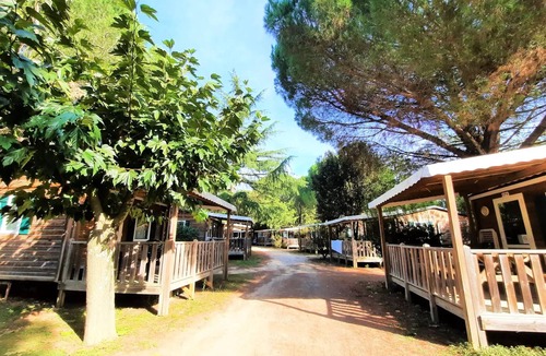 Saint-Jean-Pla-de-Corts Ski Chalet | Campsite Les Casteillets * - Chalet Comfort 16 m2 - 1 bedroom - air conditioning (extra sleeping possibility) 4 persons