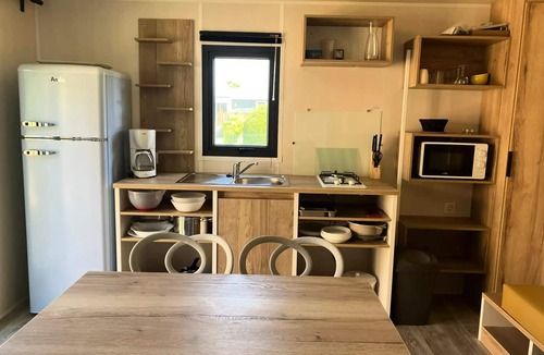 Quettehou House | Campsite Le Rivage * - Mobil home Cabane with bathroom - 2 bedrooms - 4 people