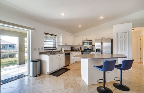 Burnt Store House | Canal-Front Cape Coral Home w/Fire Pit, By Beach!