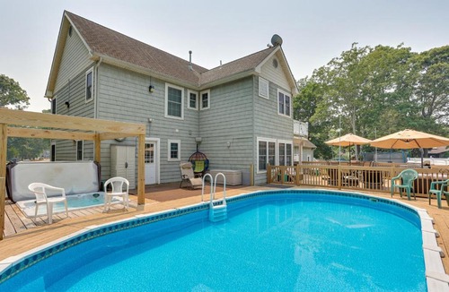 Lower Township House | Cape May Getaway with Private Deck and Hot Tub!
