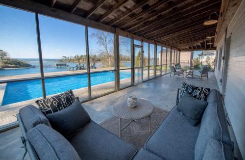 Topping House | Captivating Waterfront House with Pool, Private Dock, Elevator and Game room, Kayaks & Stunning Ocean Views