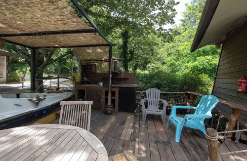 Malbosc RV Rental | Caravan 'La Pêcherie' with Private Terrace