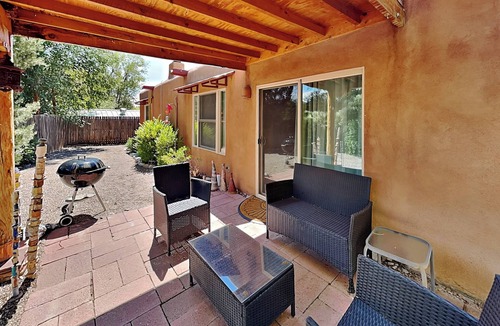 Santa Fe House | Casa Calabaza | Fenced Yard, Fire Pit