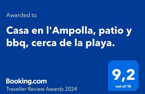 L'Ampolla House | Casa en l'Ampolla, patio y bbq, cerca de la playa, Pet Friendly