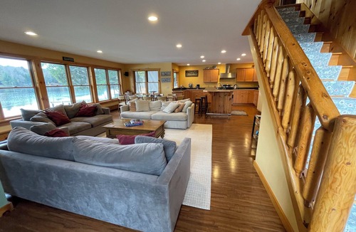 Town of Webb House | Casa Verde: Waterfront 5BR Retreat with 2 Living Areas & Fire Pit!