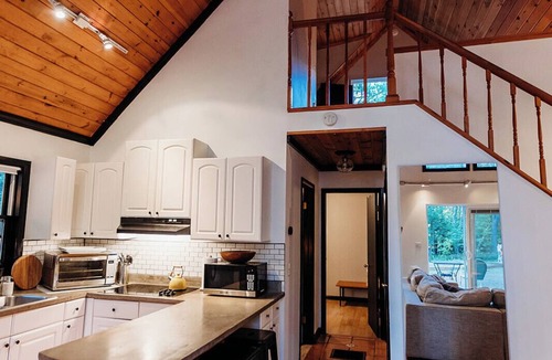 Gilboa House | Catskill Forest A-Frame: Wood Fired Hot Tub, Sauna, Stars!