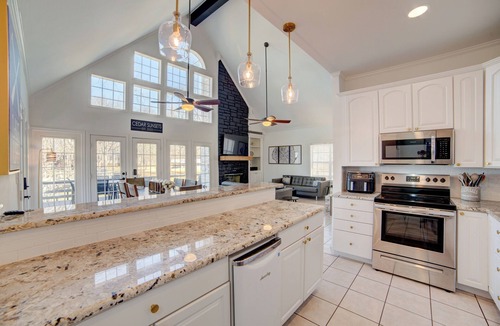 Caney City House | Cedar Sunsets - Lakefront retreat with Private Pool & Gameroom!