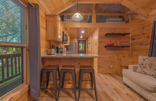 Lookout Valley Neighborhood Association Cabin | Celina Cabin Private Spa, Firepit, wooded retreat