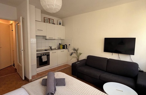 Paquis-Temple Apartment | Central Geneva Studio with free Travel Pass