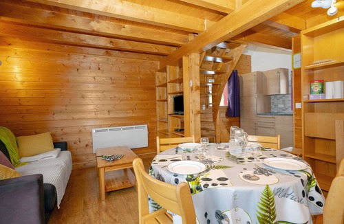 La Feclaz Ski Chalet | Chalet '228 - Village Nordique' with Mountain View, Shared Pool and Private Terrace