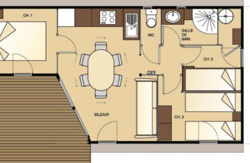 Montels Other | Chalet 4 pièces avec terrasse, jusqu'à 7 personnes - API-1-52-1424
