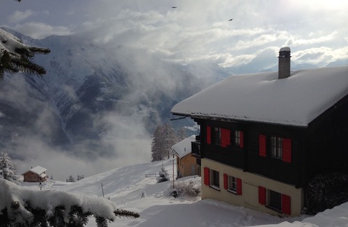 Riederalp Ski Chalet | Chalet Bergpieper, Swiss chalet-style apartment with a dream view