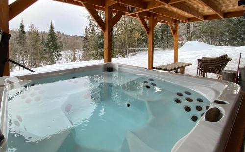 Lac-aux-Sables Ski Chalet | Chalet bois rond aux paysages uniques avec Spa !