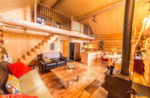 Lac-aux-Sables Ski Chalet | Chalet bois rond aux paysages uniques avec Spa !
