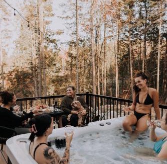Chertsey Ski Chalet | Chalet le Chardonnay - Spa , Foyers , Accès plage Lac-Jaune