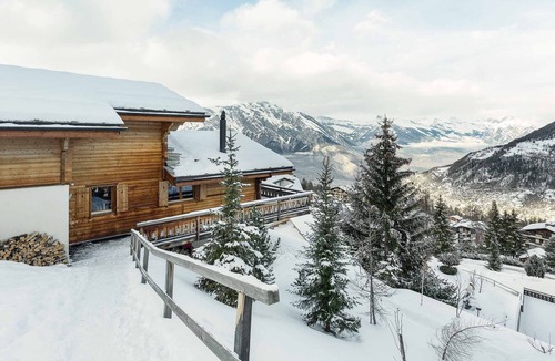 La Tzoumaz Ski Chalet | Chalet le Grand Ours - Jacuzzi Sauna Views Ski-In Ski-Out - La Tzoumaz, 4 Vallees