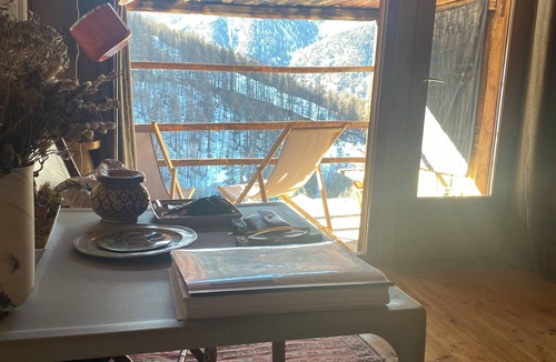 Molines-en-Queyras House | Chalet Queyras - Authentic renovated log house - Comfortable