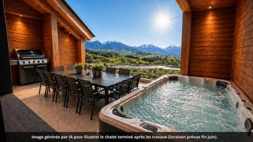 Font-Romeu-Odeillo-Via Ski Chalet | Chalet Quiétude, Neuf 2026, 17 pers, Spa & Ciné