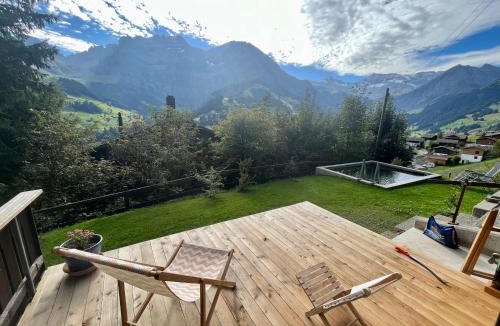 Adelboden Apartment | Chalet Sonnenheim, Wohnung mit Panoramafenster