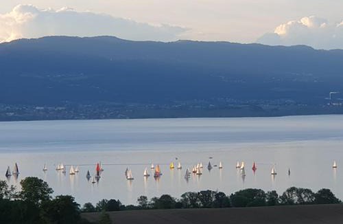Chatillon House | Chalet with Stunning Lake and Mountain Views avec une vue à couper le souffle, une spacieuse terrasse et jardin