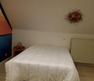 Saint-Lunaire House | Chambre, cuisine ,coin exterieur privatif