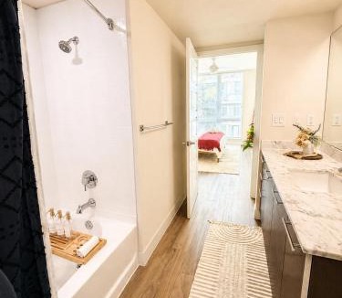 Channel District Apartment | Channelside Escape - Egg Chair Balcony - Walkable
