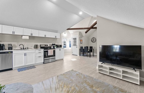 West Central Apartment | Character-Filled Downtown Apartment | Brick & Wood Details