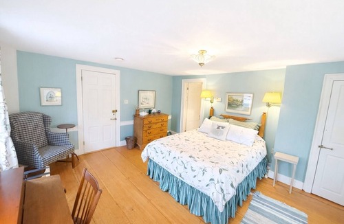 Enfield Bed & Breakfast | Charles Hewes Room: cozy room with queen size bed & private bath in historic B&B