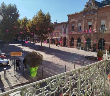 Castelsarrasin Apartment | Charmant appart avec balcon donnant sur place de la mairie