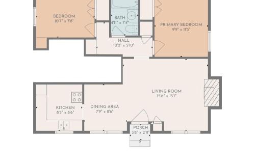 College Hill Apartment | Charming 1930s Style Rustic Home