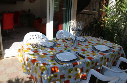 Naturist Village Apartment | Charming 2BR Villa with A/C, Pool Access & Parking in Agde