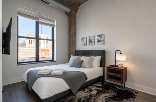 Near South Side Apartment | Charming 2BR Apartment with Skyline view, Optional Parking & Gym Access Near McCormick Place, Lakefront and Soldier Field