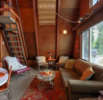 Otter Rock Ski Chalet | Charming A Frame Nestled Amidst Trees in Otter Rock, Oregon