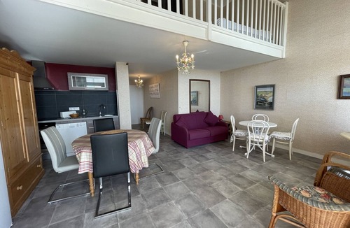 Jullouville Apartment | Charming beachfront duplex with veranda