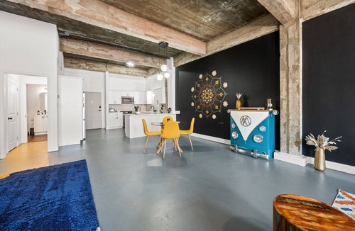 Central City Condo | Charming Boho Loft on Historic Morris Ave