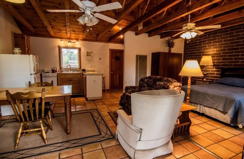 Pecos Cabin | Charming Cabin Retreat: Fireplace and River Views in San Miguel County, NM