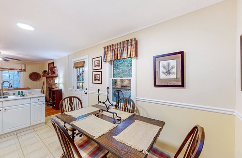 Mirror Lake Cabin | Charming cabin with private deck, fireplace, central AC, & private W/D
