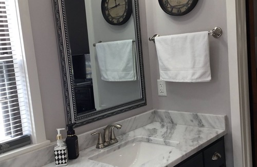 Claremore Apartment | Charming Farmhouse Loft with access to hot tub.