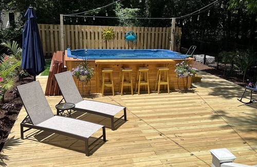 Southport House | Charming home in Southport Center with large heated swim spa.