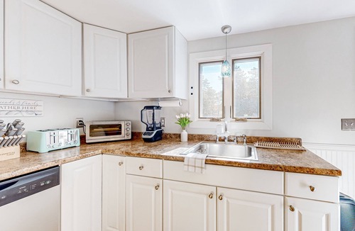 South Dennis House | Charming home with private pool, deeded bay access, firepit, & W/D