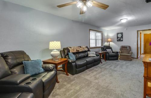 Newkirk House | Charming Kaw Lake Country Home w/Game Room!