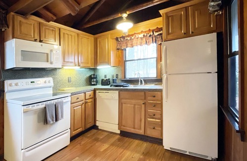 Reeders Cabin | Charming Lake Front Log Cabin with Fire Pit in the Poconos