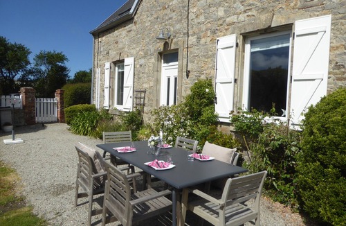 Portbail House | Charming stone house, flower garden, close to the sea and amenities