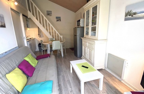 Chateau-d'Olonne Apartment | Charming T2 Mezzanine with Balcony, 700m from Beach, Well-Equipped, Calm Area