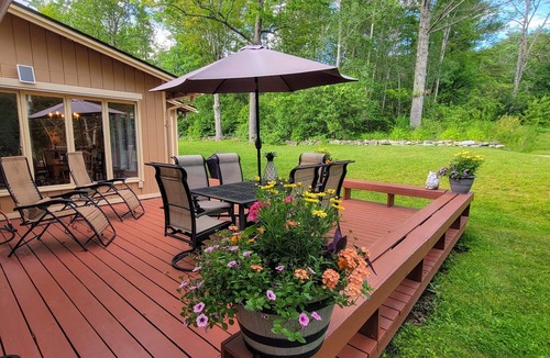 Dorset House | Charming Vermont Home on 7 Acres w/Hot Tub, Pond, Bonfire Pit & 3 Fireplaces!
