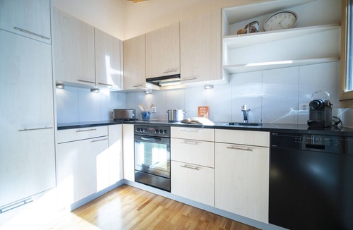 Engadin Scoul Apartment | Chasa Bagnera 174: modern 3 1/2 -room attic apartment right next to the Engadin Bad Scuol