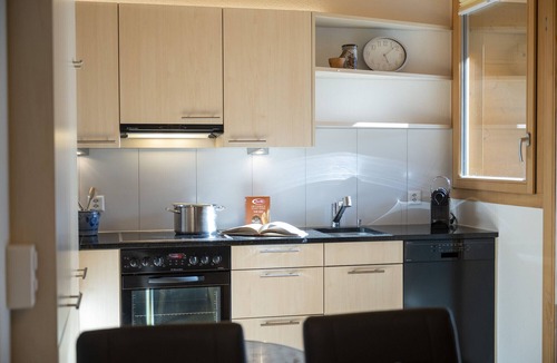 Engadin Scoul Apartment | Chasa Bagnera 174: modern 3 1/2 -room attic apartment right next to the Engadin Bad Scuol