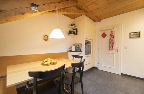 Engadin Scoul Apartment | Chasa Rontsch Madlaina: Charming 4.5 room penthouse flat with panoramic views in the centre of Ftan
